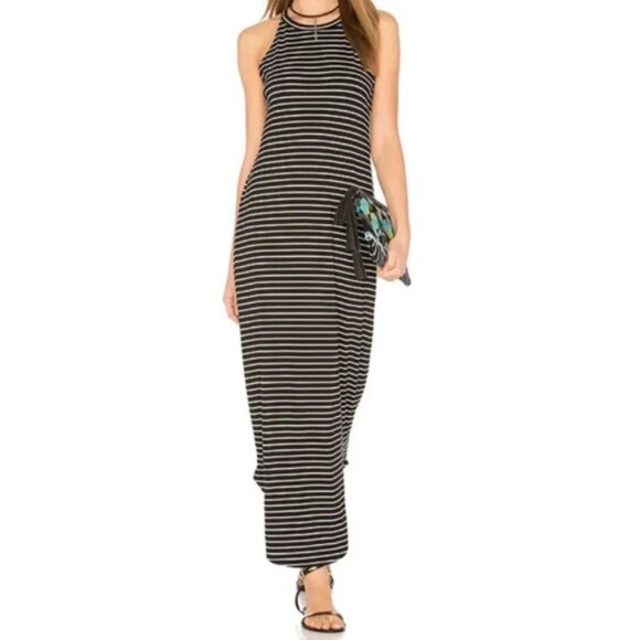 LNA Revolve Leigh Maxi Dress stripes Long Sleeveless Curved hem Scoop neck XS - Picture 5 of 16